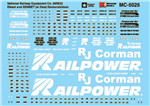 Microscale 605025 N Railroad Decal Set Railpower & NREX Genset Logos & Data