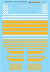 Microscale 60652 N Railroad Decal Set Illinois Terminal Diesel Stripes