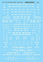 Microscale 60661 N Railroad Decal Set Covered Hoppers Private Owner Names 70-Ton 1939-70
