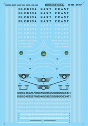 Microscale 60767 N Railroad Decal Set Florida East Coast E & F Unit Diesels 1939-60