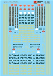 Microscale 87102 HO Spokane Portland & Seattle SP&S EMD E F & ALCO FA Cab Unit Diesel Locomotives 1950-1970
