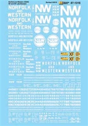 Microscale 871316 HO Norfolk & Western N&W 40' and 50' Boxcars Late Schemes