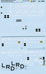 Microscale 871358 HO Railroad Decal Set Milwaukee Road Boxcars #2 Brown & Schemes 1970s