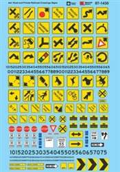 Microscale 871430 HO Sign Decal Set Misc. Road Signs Parking Signs & Clearance Signs