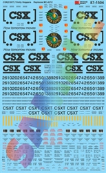 Microscale 871504 HO Railroad Decal Set CSX Trinity Covered Hoppers Replaces #460-4212