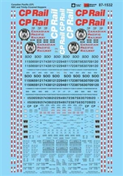 Microscale 871532 HO Railroad Decal Set Canadian Pacific NSC and Trinity Covered Hoppers
