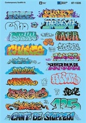 Microscale 871535 HO Graffiti Decal Set Contemporary Set #3