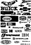 Microscale 87198 HO 20th Century Sign Sets Set #2 Late Buick Xerox IBM Best Western Texaco Zenith & More
