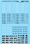 Microscale 87260 HO Freight Car Data Large Capacity Cars 1985+ Black & White