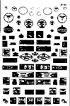 Microscale 87421 HO 1930s & 40s Era Signs Commerical Signs Set #2; Gas Stations, Tourist Court, Hamburgers & More