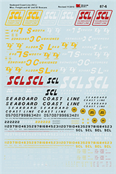 Microscale 876 HO Seaboard Coast Line SCL General Service Freight Cars 1967-1974