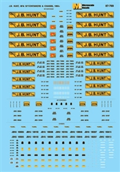 Microscale 87769 HO Trucking Company Vehicles J.B. Hunt 48' & 53' Containers & Chassis, 1993+