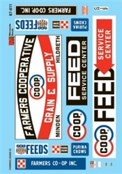 Microscale 87811 HO Farm Community Sign Sets Set #2 Grain Elevators Feed Stores 1960+
