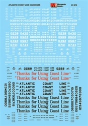 Microscale HO Atlantic Coast Line Cabooses 1930-67