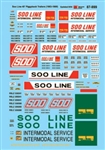 Microscale 87999 HO Soo Line SOO Minneapolis St. Paul & Saulte St. Marie MStP&SSM 40' Piggyback Trailers 1963-80