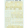 Microscale 90008 HO Alphabets & Numbers Railroad Roman Dulux Gold