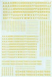 Microscale 90056 HO Alphabets & Numbers Block Gothic