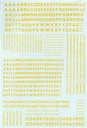 Microscale 90056 HO Alphabets & Numbers Block Gothic