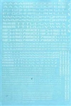 Microscale 90081 HO Alphabets & Numbers New Haven Style Extended Gothic White