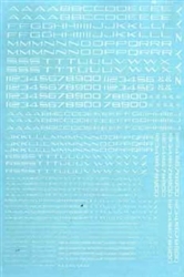 Microscale 90081 HO Alphabets & Numbers New Haven Style Extended Gothic White