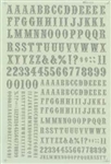 Microscale 90094 HO Alphabets & Numbers Quentin Silver
