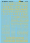 Microscale 90128 HO Alphabets & Numbers Stencil Railroad Roman Dulux Gold