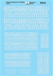 Microscale 90234 HO Alphabets & Numbers Ornate Railroad Silver
