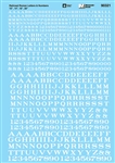 Microscale 90321 HO Alphabet Decal Set Railroad Roman Letters & Numbers 10 14 18 20" White