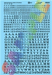Microscale 90322 HO Alphabet Decal Set Railroad Roman Letters & Numbers 10 14 18 20" Black