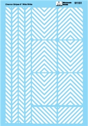 Microscale 91151 HO HO 45-Degree Angle Barricade Stripes White