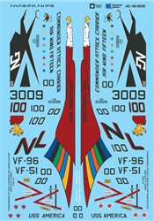 Microscale AC480038 1/48 Military Decal Set F-4s: F-4B VF-51 F4J and VF-96