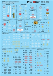 Microscale AC480052 1/48 Military Aircraft Decal Set F-4 Phantom II Assorted Verisons Common Data Camouflage