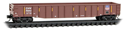 Micro Trains 105 00 527 N 50' Steel 15-Panel Fixed-End Fishbelly-Side Gondola Union Pacific CNW #741042