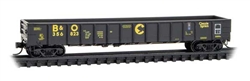 Micro Trains 105 00 790 N 50' Steel Side 14-Panel Fixed-End Straight-Side Gondola Chessie System B&O #356823