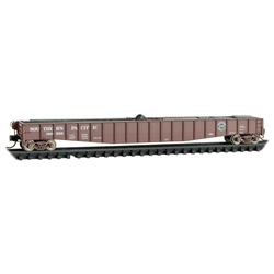 Micro Trains 107 00 081 N 65' Mill Gondola with Drop Ends & Scrap Metal Load Southern Pacific #160556