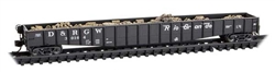 Micro Trains 107 00 130 N 65' Mill Gondola with Drop Ends & Scrap Load Denver & Rio Grande Western #30164 Flying Grande
