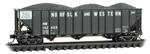 Micro Trains 108 00 500 N 100-Ton 3-Bay Ribside Open Hopper w/Coal Load Norfolk & Western #142489 Made in Virginia Slogan