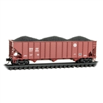 Micro Trains 108 00 642 N 100-Ton 3-Bay Ribside Open Hopper w/Coal Load Burlington Northern Santa Fe #617895