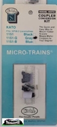 Micro-Trains 1151 N Coupler Conversion Kit KATO Fits: GP38-2 Locomotives Black