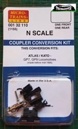 MicroTrains 1155 N Magne-Matic Pilot Coupler Conversion Kit Fits:GP7 or GP9 Locomotives Black