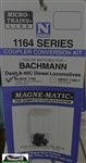 Micro Trains 1164 N Coupler Conversion Kit Color Matched for Bachman Dash 8-40C Diesel Locomotives Black (Conrail, Norfolk & Western and Undecorated