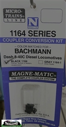 Micro Trains 1164 N Coupler Conversion Kit Color Matched for Bachman Dash 8-40C Diesel Locomotives Black (Conrail, Norfolk & Western and Undecorated