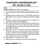 Micro Trains 001 32 090 Locomotive Coupler Conversion Kits w/Pilot Face Atlas SD7 or SD9