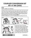 Micro-Trains 141060 N Coupler Conversion Kit Fits: KATO USRA 2-8-2 MIKADO 1 Front 1 Rear