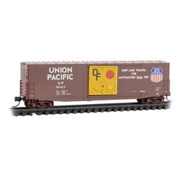 Micro Trains 180 00 362 N 50' Boxcar with 10' Door No Roofwalk Short Ladders Union Pacific #507413