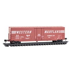 Micro Trains 181 00 350 N 50' Boxcar with 8' Plug Door No Roofwalk Short Ladders Western Maryland #36015