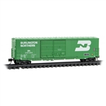 Micro Trains 182 00 170 N 50' Double-Door Boxcar w/8' Doors No Roofwalk Short Ladders Burlington Northern #247264