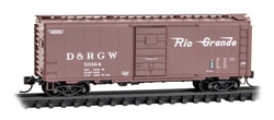 Micro Trains 020 00 537 N 2 0 537 40' Single-Door Boxcar Denver & Rio Grande Western #50164
