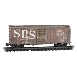 Micro Trains 020 44 850 N 40' Single-Door Boxcar Spokane Portland & Seattle BN #950064 Weathered