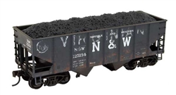 Micro Trains 025 00 001 HO Grit N Grime Accurail Two Bay Hopper N&W